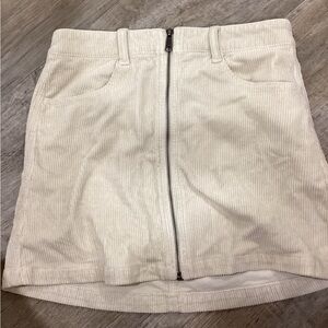 American Eagle Outfitters Cream Corduroy Skirt